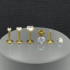 Интернал-лабрета 1,2 мм. Циркон AB, золотое титановое покрытие. ILBZ453