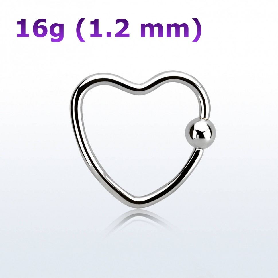 Кольцо-сердце 1,2 мм. HCR16