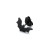 Серьга-гвоздик. Летучая мышь. SE2960 (чёрный)