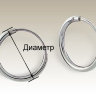 Серьга-кольцо с круглым цирконом. CESR2346