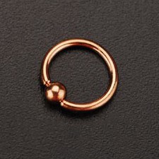 Кольцо 1,2 мм. Розовое золото. RGBCR16