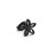 Серьга-гвоздик. Цветок. SE1262 (чёрный)