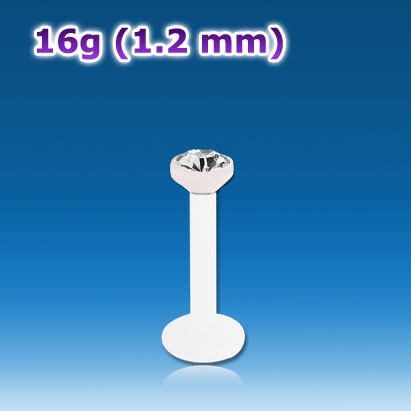 Лабрета 1,2 мм Push-in. Bioflex. Кристалл 2,5 мм. INLB16-2