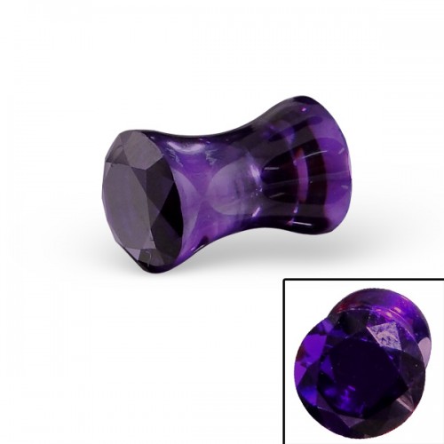 Плаг-кристалл из цельного циркона. Фиолетовый PL310-3M/928