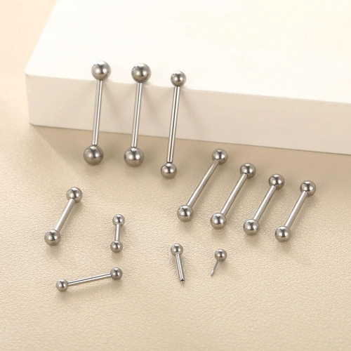 Штанги 1,6 мм для пирсинга сосков Push-In. Пара. Титан. PISNP14T