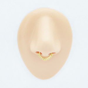 Клипса для имитации пирсинга носа, черный никель. SEPR1155