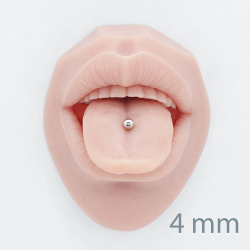 Интернал-штанга 1,6 мм для пирсинга языка и сосков. Титан, радужное анодирование. IBB14TAR