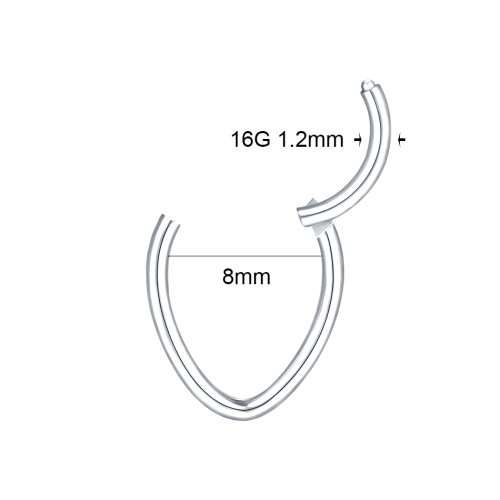 Кольцо-овал сегментное 1,2 мм кликер. HSEG07