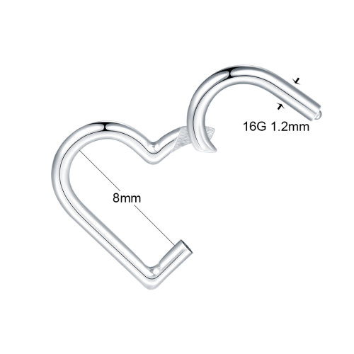 Кольцо-сердце сегментное 1,2 мм кликер. HSEG09