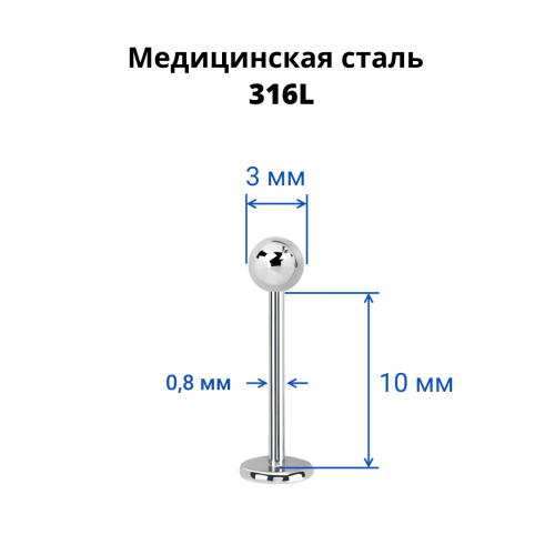 Микролабрета 0,8 мм. LB20B