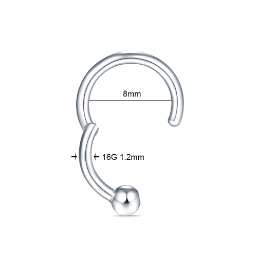 Кольцо с шариком сегментное 1,2 мм кликер. HSEG10