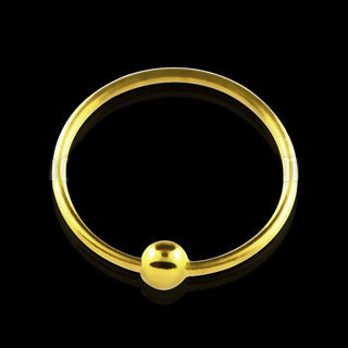 Кольцо для пирсинга носа, покрытие золотом. NS06RG