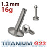 Интернал-лабрета 1,2 мм для пирсинга уха и губы. Титан. ILBBT16