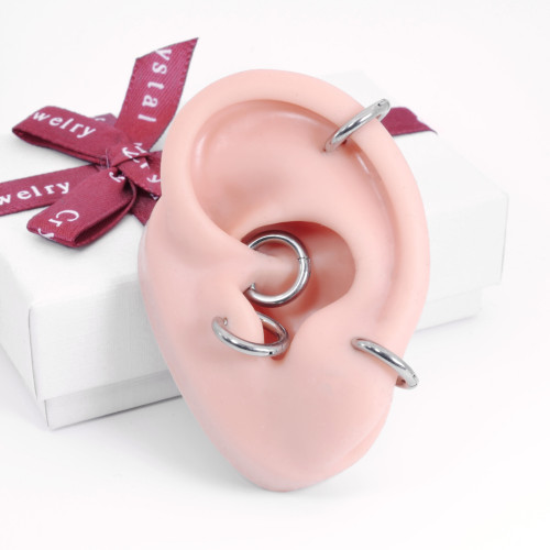 Серьга-кликер 2 мм D-кольцо. Титан. SK5638