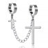 Серьга-кликер для двух проколов. Кресты. SK5872