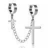 Серьга-кликер для двух проколов. Кресты. SK5872