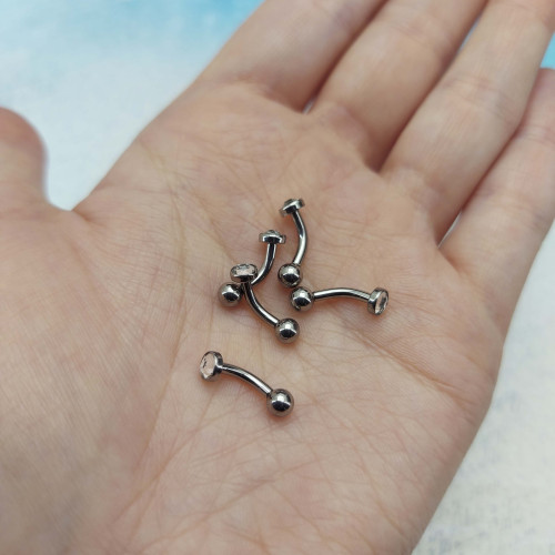 Интернал-микробанан 1,6 мм с кристаллом. Титан. IBNEC14T