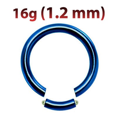 Кольцо сегментное 1,2 мм. Синее анодированние. SEGTA16bl