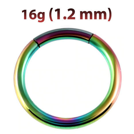 Кольцо сегментное 1,2 мм. Радужное титановое покрытие. SEGTA16r
