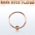 Кольцо для пирсинга носа, покрытие розовым золотом. NS05RS