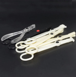 Зажим для пирсинга акриловый в стерильной упаковке. Для септума/трагуса прямой. CLM03