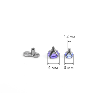 Основа микродермала + накрутка. Циркон. TSATAF0197