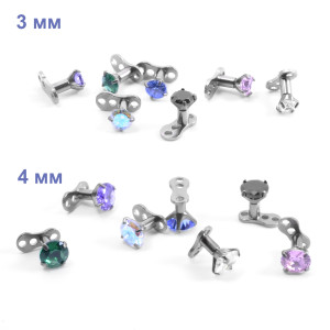 Основа микродермала + накрутка. Циркон. TSATAF0197