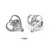 Серьги-гвоздики. Музыкальное сердце. SE3008-2