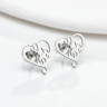 Серьги-гвоздики. Музыкальное сердце. SE3008-2