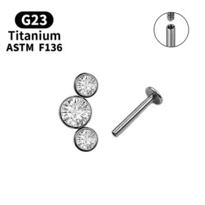 Интернал-лабрета 1,2 мм. Титан. Кристаллы. ILT4245