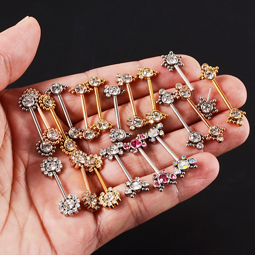 Украшение для пирсинга соска. Пара. Push-in. SNP674-2