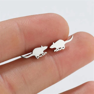 Серьга-гвоздик. Мышь. SE0329