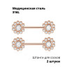 Украшение для пирсинга соска. Пара. Push-in. SNP675-2