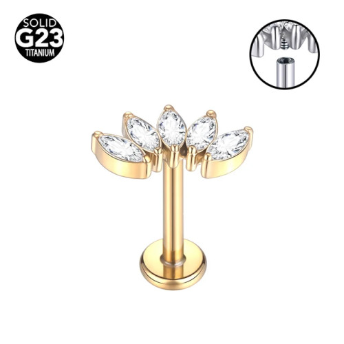 Интернал-лабрета 1,2 мм. Титан, золотое анодирование. ILBT5684