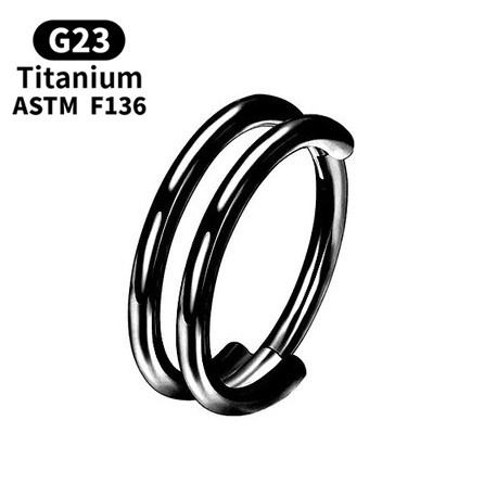 Кольцо сегментное 1,2 мм кликер двойное. Титан. HSEGTA21