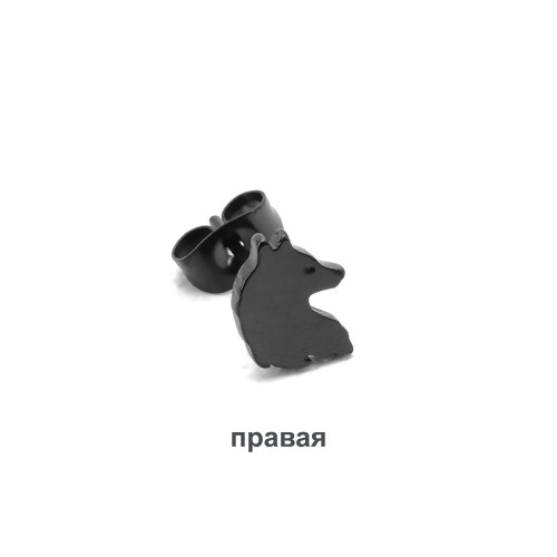 Серьга-гвоздик. Лиса. SE0359