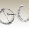 Серьга-кольцо с круглым цирконом 4 мм. CESR4