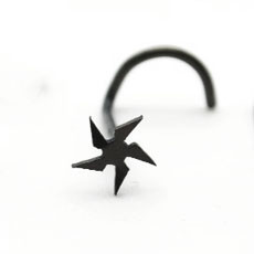Нострила улитка 0,6 мм, чёрное титановое покрытие. NSC583