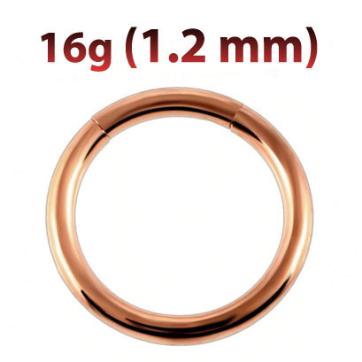 Кольцо сегментное 1,2 мм. Анодированние розовое золото. SEGTA16rg