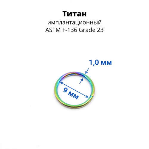 Кольцо сегментное 1,0 мм кликер. Титан. HSEGTA18