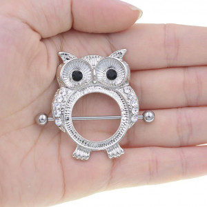 Украшение для пирсинга соска. Сова. SNP2368