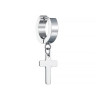 Серьга-кликер с подвеской крестом. SK5801