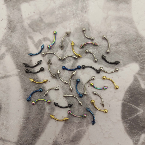 Интернал-микробанан 1,2 мм для пирсинга брови, губы, уха. Титан. IBNE16T