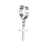 Серьга-кликер с подвеской крестом. SK5802