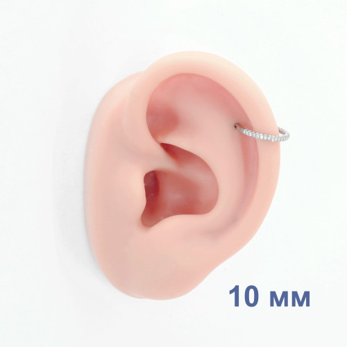 Кольцо сегментное 1,2 мм кликер. Титан. Кристаллы. HSEGTAJ022