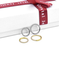 Кольцо сегментное 1,2 мм кликер. Титан. Кристаллы. HSEGTAJ022