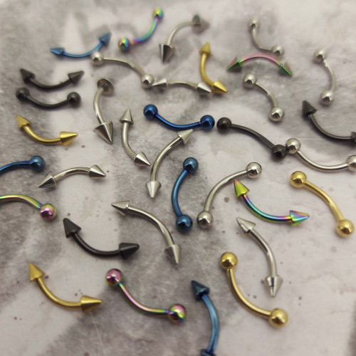 Микробанан 1,2 мм. Конус. Титан, золотое анодирование. BNECN16TG