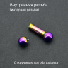 Интернал-штанга 5 мм, радужное титановое покрытие. IBBRB4
