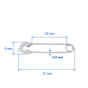 Серьга 0,8 мм. Булавка, золотое титановое покрытие. BBER1012