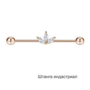Штанга индастриал 1,6 мм. Листья. BI2890